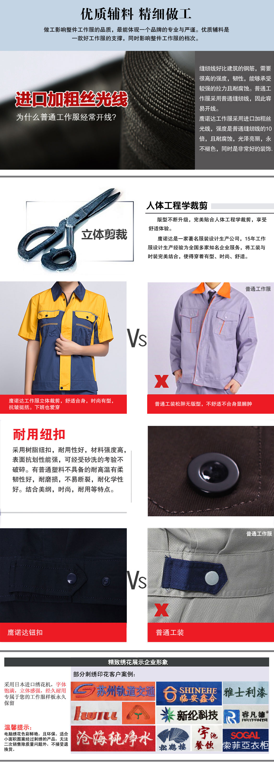 蟹青拼黄色短袖工作服AD08-2(图2)